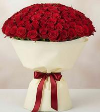 Букет 101 Красная роза Милано в Совхозный