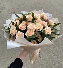 Букет Кремовые розы Латте в Совхозный