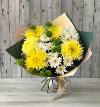 Букет цветов из:  Хризантемы #REPLACE_PRED# Совхозный