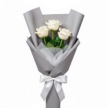 Букет 3 белые розы #REPLACE_PRED# Совхозный