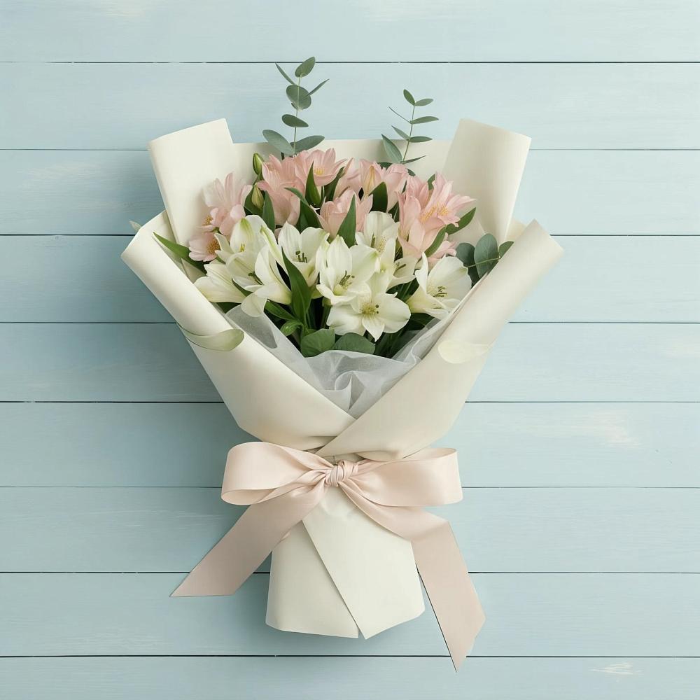 Букет цветов из: Альстромерии в Совхозный