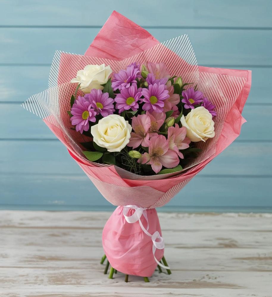 Букет цветов из: Герберы в Совхозный