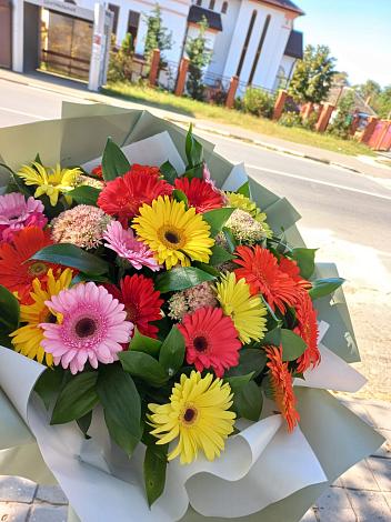 Букет цветов из: Герберы в Совхозный