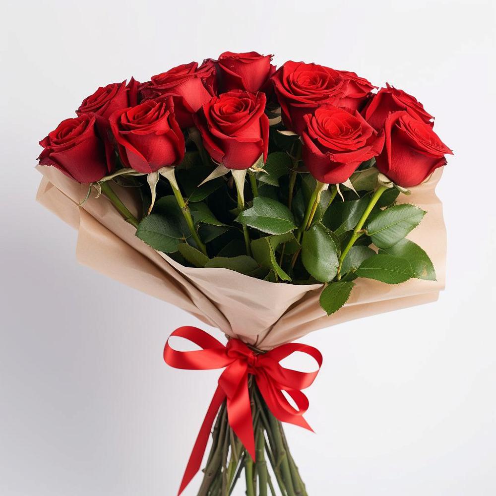 Букет 11 Красных роз Эдлесс Лав в Совхозный